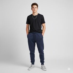 Nike Tech Fleece Men Extra Small XS Navy Blue Activewear Jogger Pants
